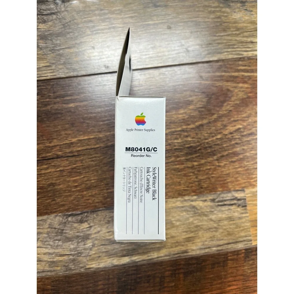 Vintage Apple StyleWriter Black Ink Cartridge M8041G/C Rainbow Logo New Sealed